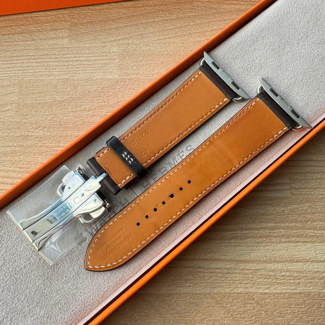 2277 Apple Watch エルメス エベンヌ ディプロイアント バックル
