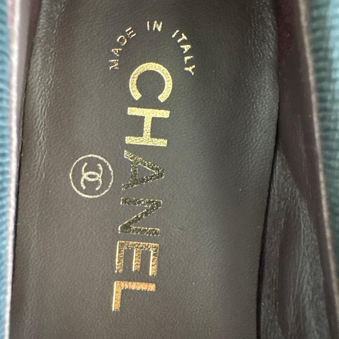 【新品未使用】CHANEL シャネル　ブラック　バレエシューズ　37.5cm