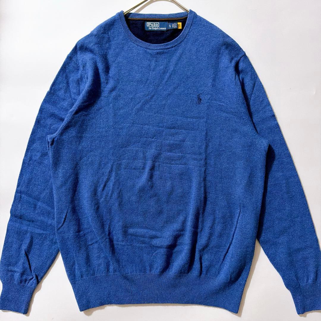 22年製✨ポロラルフローレン 同色ポニー ウールクルーネックニット