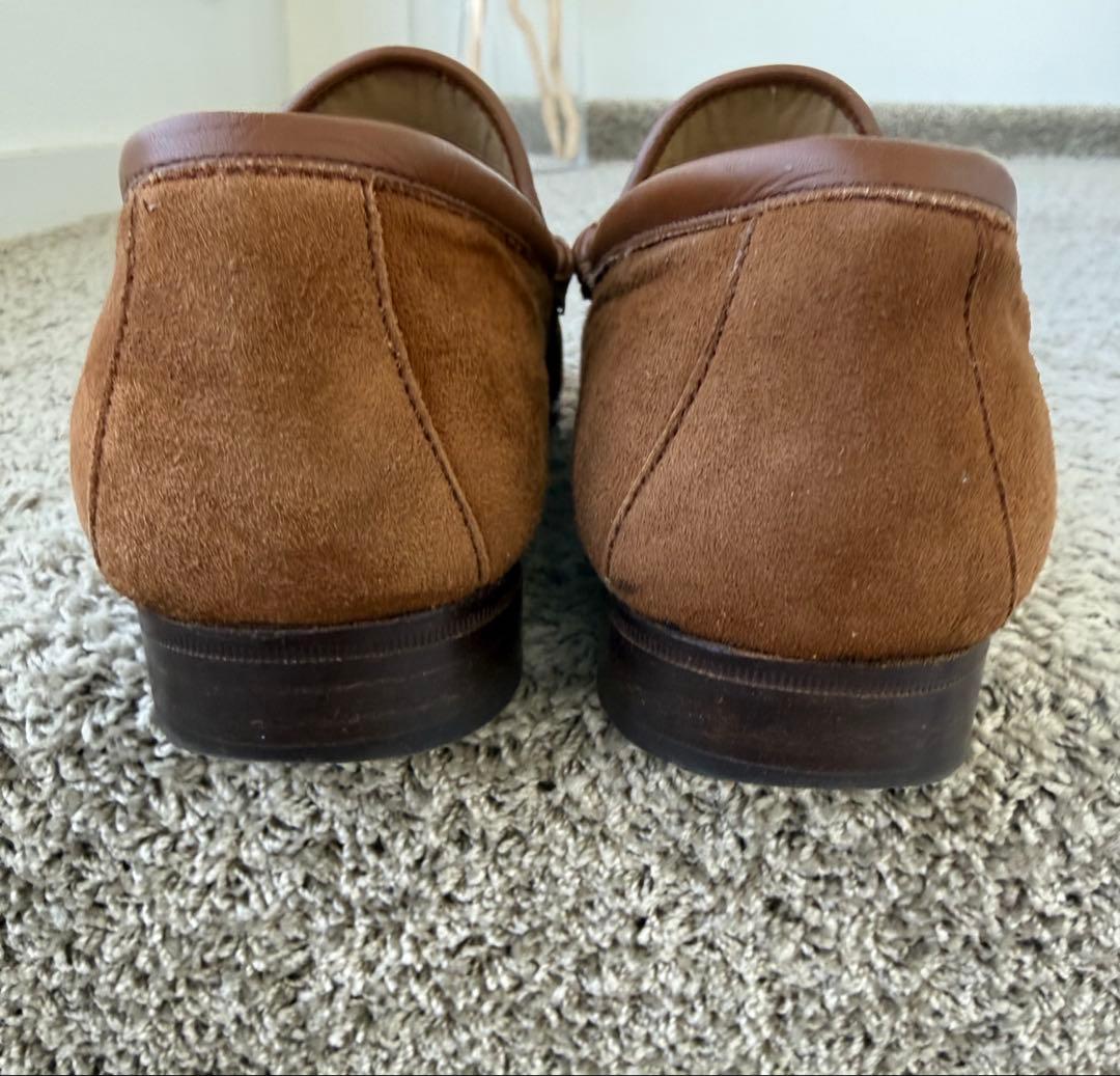 GUCCI ビットローファー スエード ブラウンキャメル 61/2 23cm - メルカリ