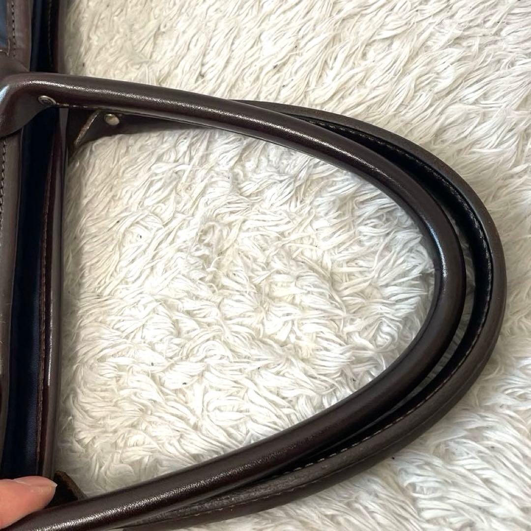 良品 フェリージ ビジネスバッグ1758 ネイビー✕ブラウン - メルカリ