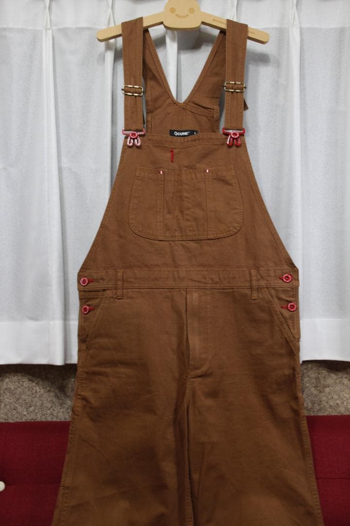 CUNE　ウサギ　オーバーオール　うす茶　Lサイズ CUNE RELAX WORK WEARミリタリー風オーバーオール｜ウサギがいる｜CUNE