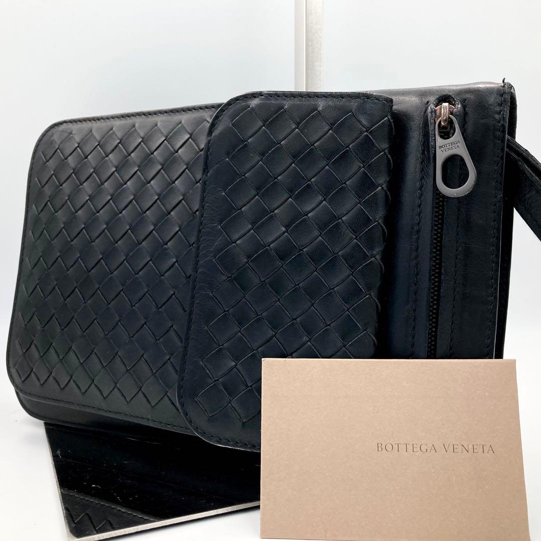 希少 ボッテガヴェネタ LEON掲載 ジゴロバッグ イントレチャート 黒