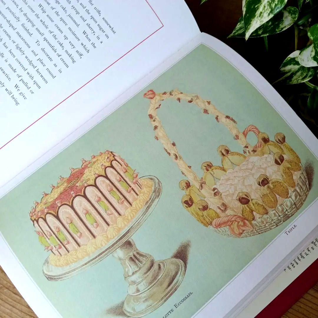 洋書古書 ヴィクトリアン ケーキクッキー レシピ本 ヴィンテージ 画集