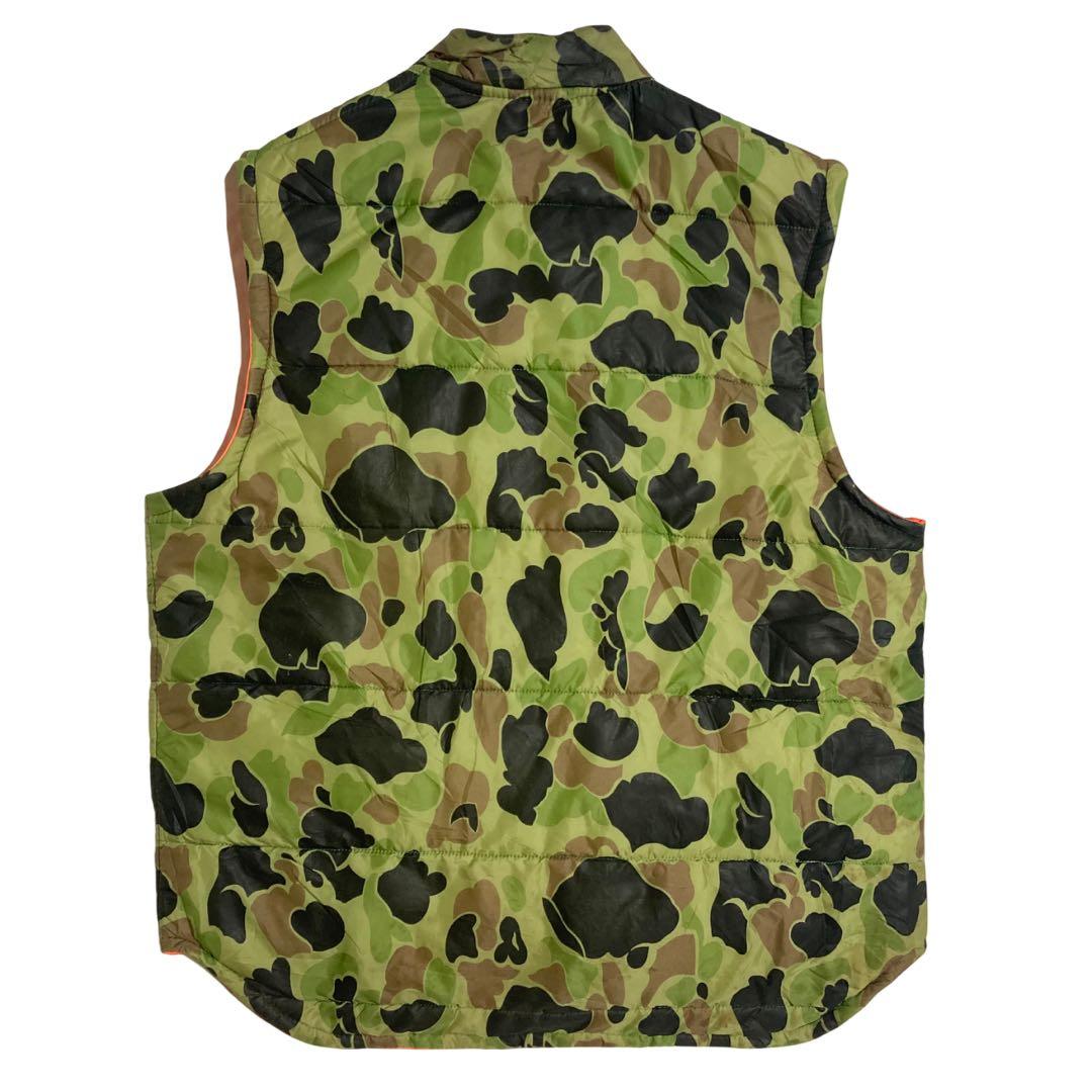 ビンテージ 70s 80s ダックハンターカモ リバーシブル 中綿ベスト 迷彩