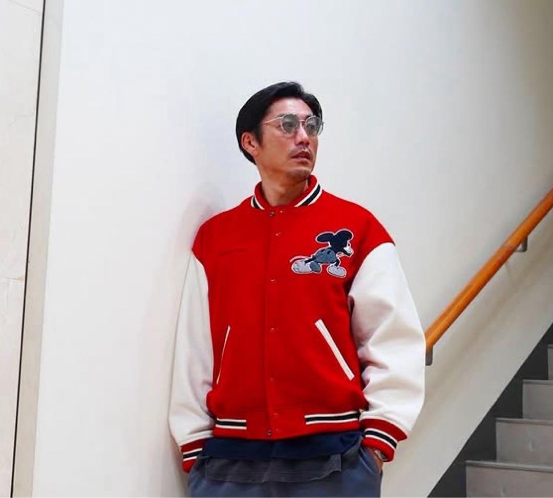 Supreme Number (N)ine Mickey Mouseスタジャン赤 - メルカリ