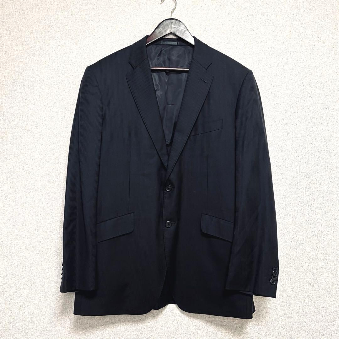 Paul Smith ポールスミス 黒 ストライプ セットアップ スーツ 上下