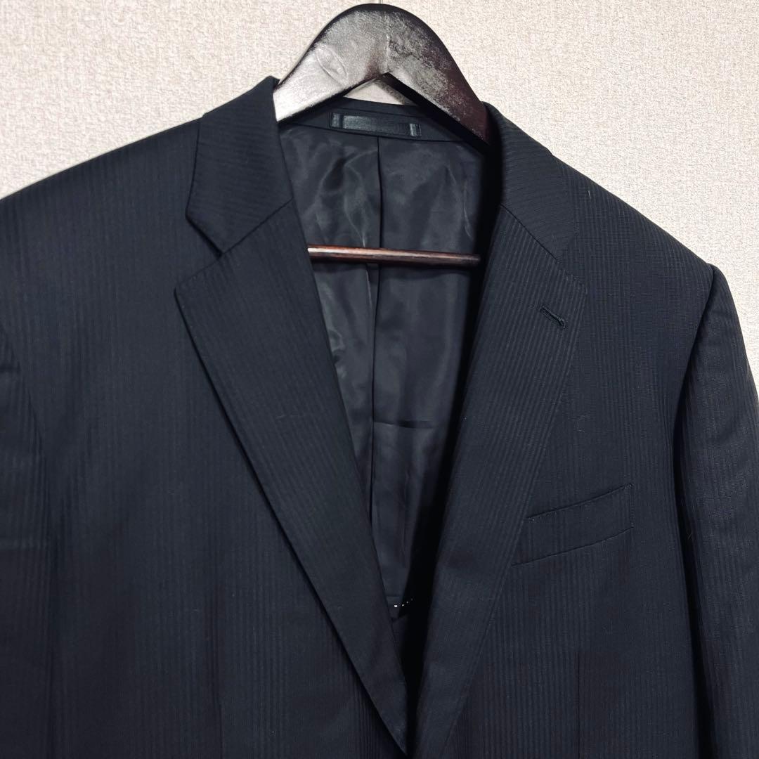 Paul Smith ポールスミス 黒 ストライプ セットアップ スーツ 上下