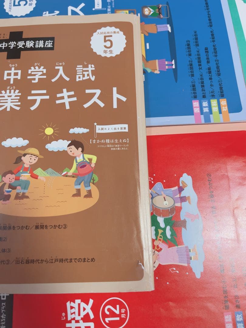 進研ゼミ中学受験講座考える力プラス5年生11ヶ月分ほぼ書き込みなし