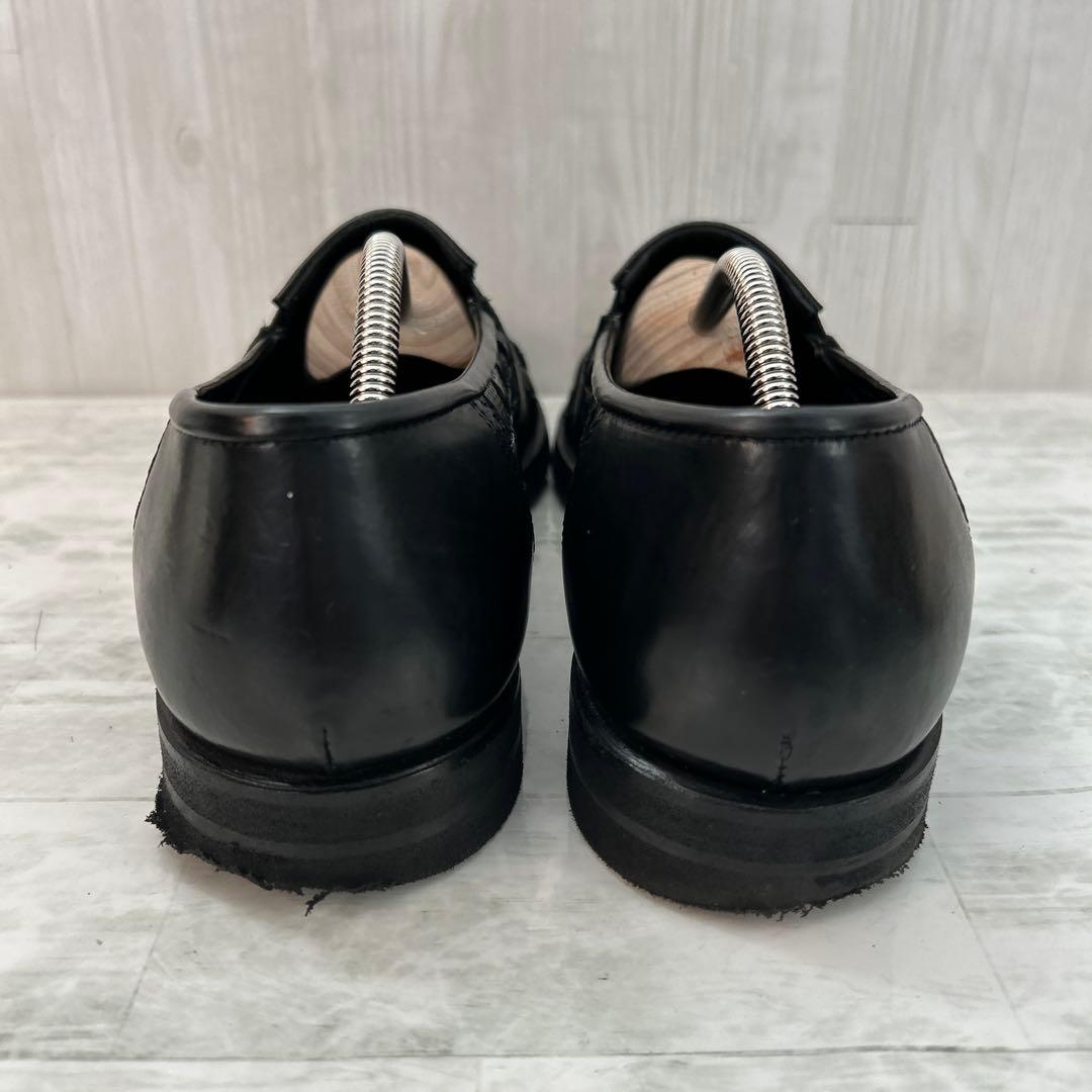 美品Lorenzo Banfi 黒 レザー 編み込みデザインローファー 25cm - メルカリ