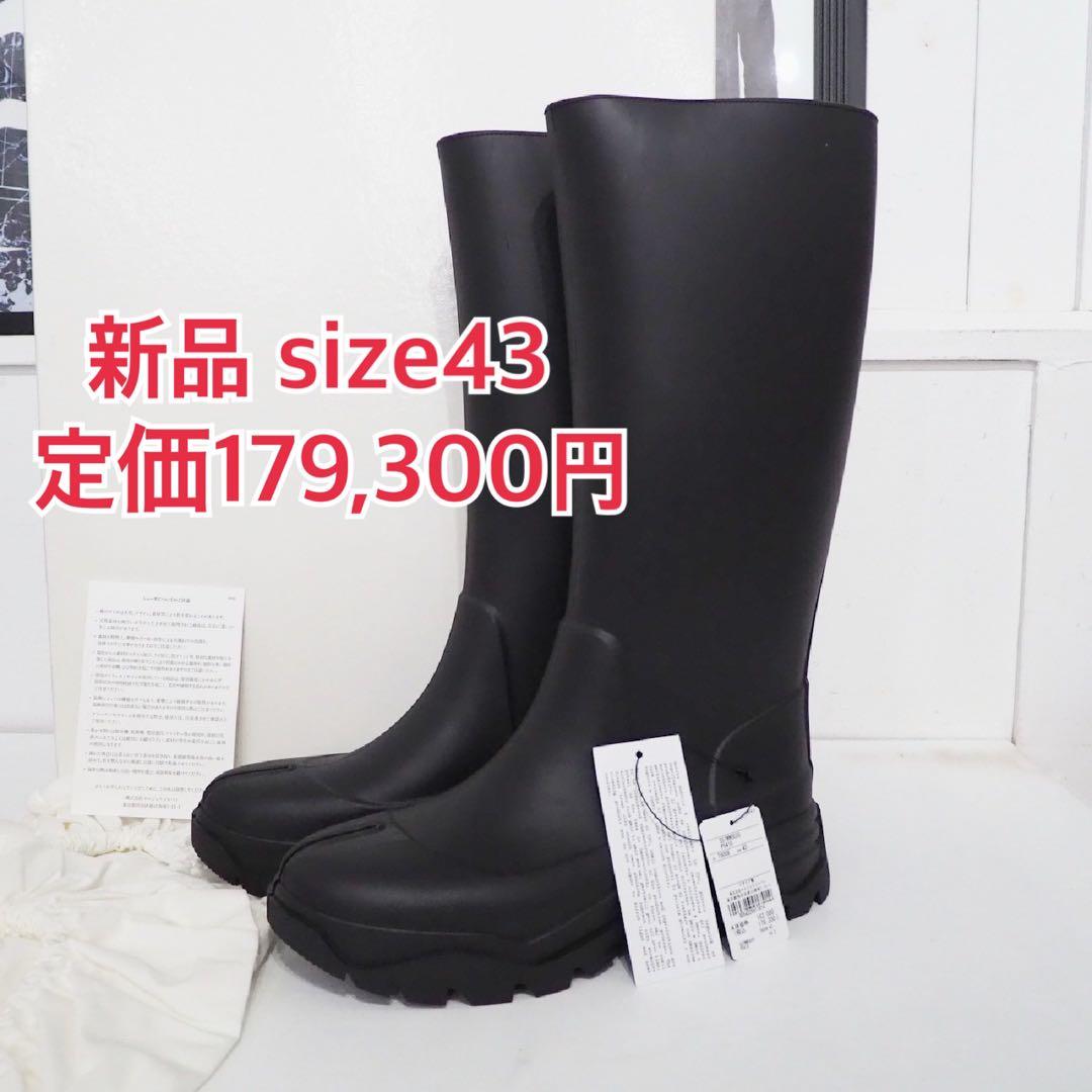 新品 定価179300円 メゾン マルジェラ タビ ロング ラバー ブーツ 黒 新品 定価179300円 メゾン マルジェラ タビ ロング ラバー ブーツ 黒