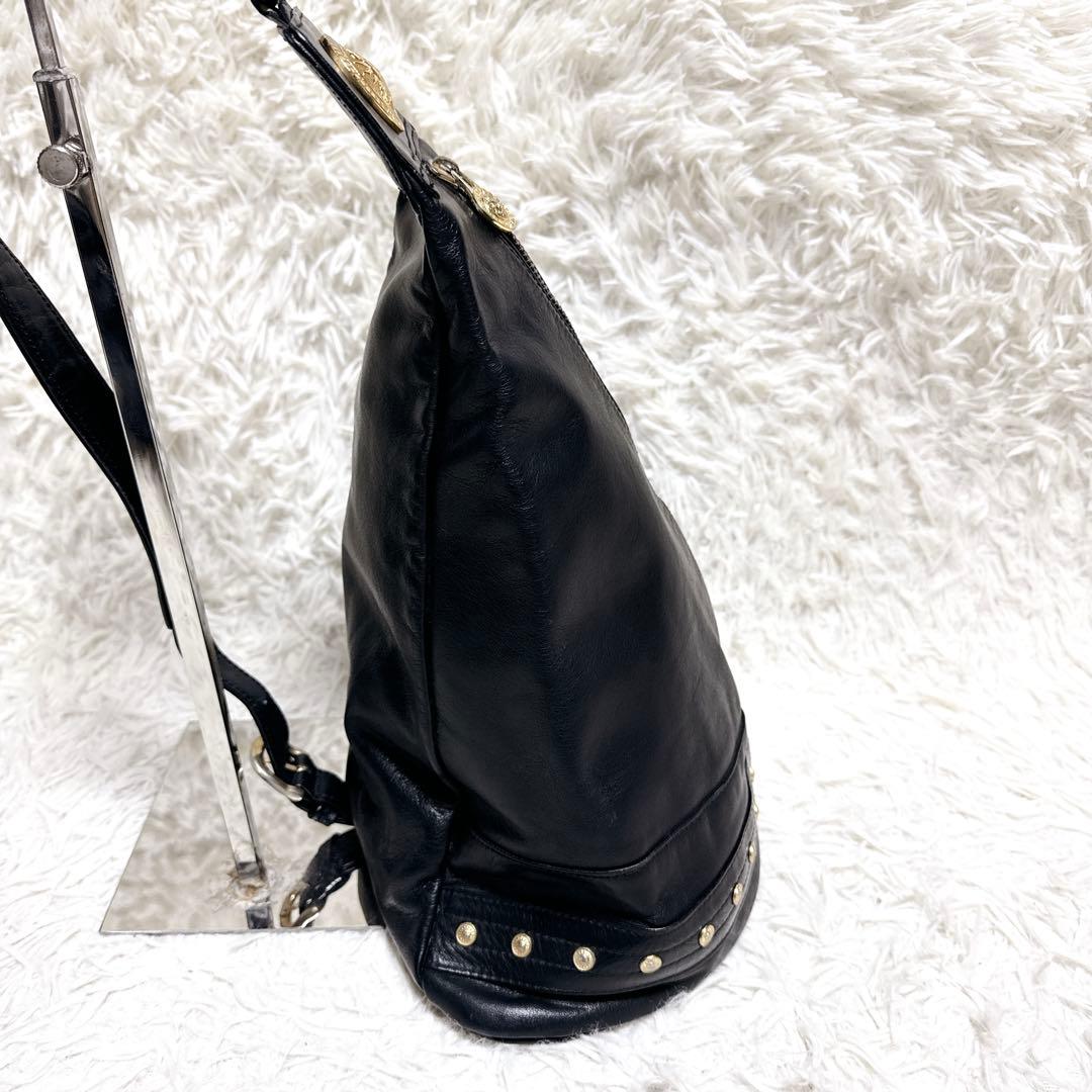 VERSACE リュック レザー ショルダーバッグ サンバースト メデューサ