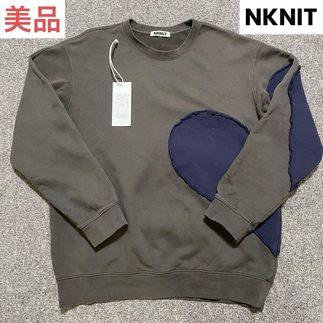 【美品】NKNIT ♡pattern pullover sweat カーキグレー ♡pattern pullover sweat – NKNIT