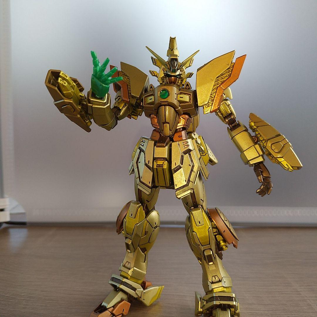 RG シャイニングガンダムゴールドカラー 全塗装完成 RG シャイニングガンダム ハイパーモード｜ごろうまるさんのガンプラ