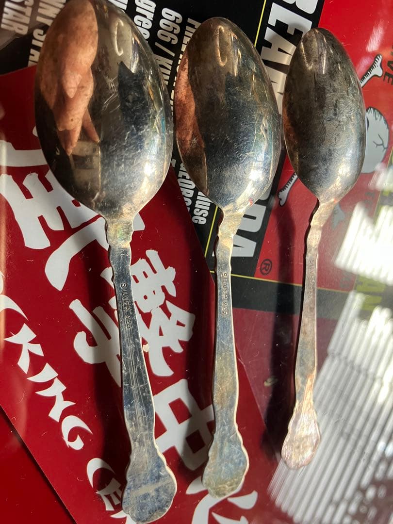 わ*ん様 銀製スプーン 3本セット クラシックデザイン