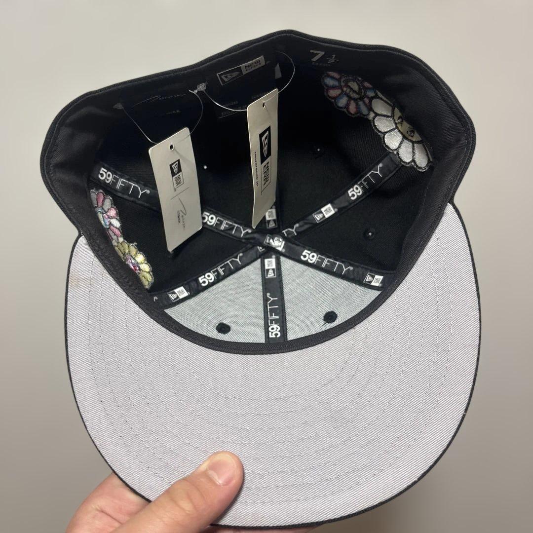 カラフル花刺繍 ブラックキャップ 7 1/4 値段交渉可超美品村上隆