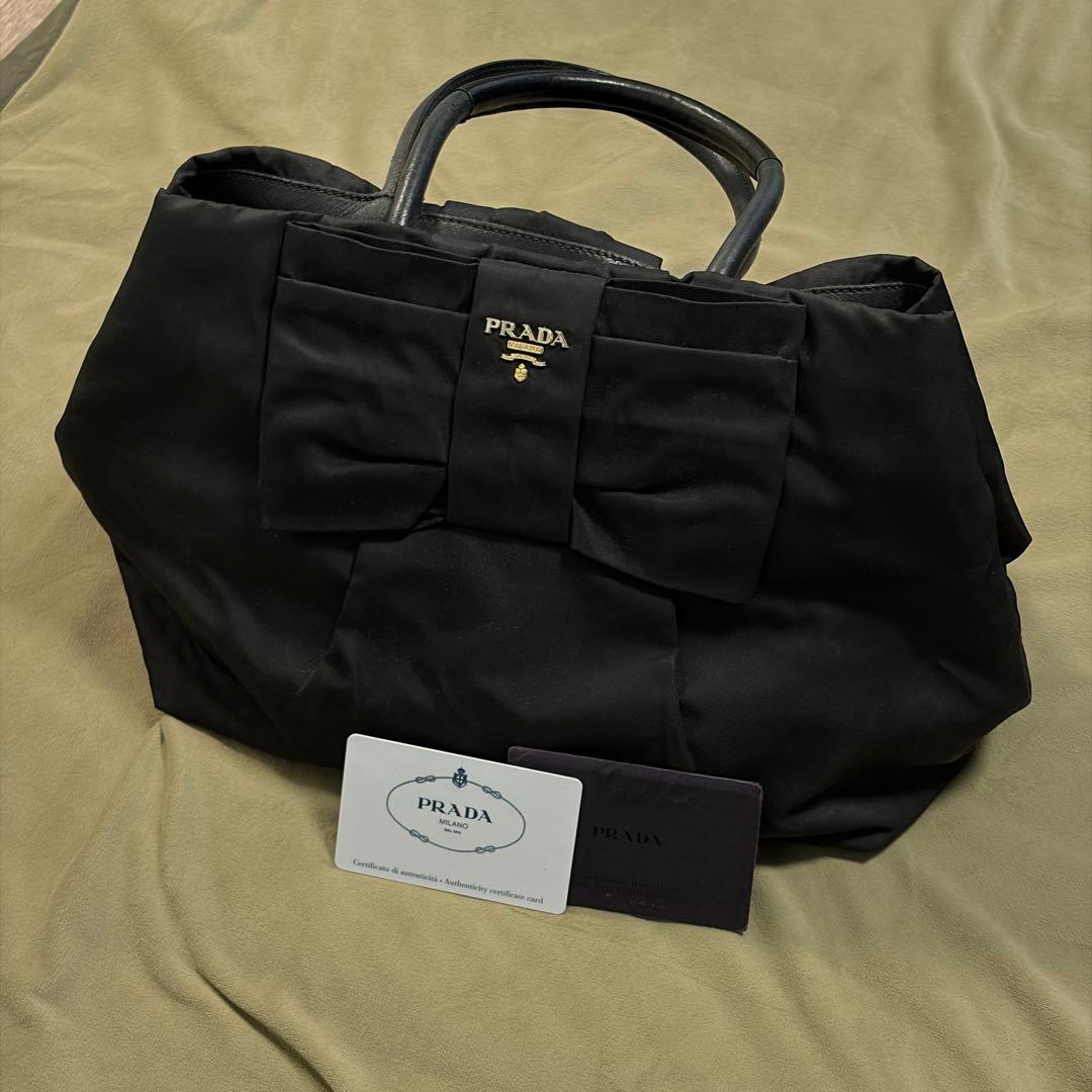 プラダ PRADA TESSUTO FIOCCOナイロン トートバッグ 黒 楽天市場】□極美品□ PRADA プラダ テスートナイロン トートバッグ
