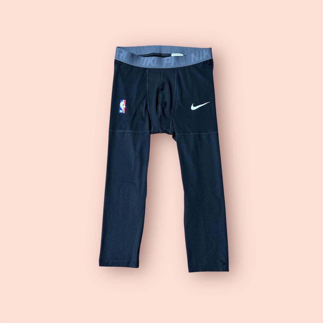 NBAナイキ選手支給品PRO 3/4タイツTIGHTS黒色バスケスパッツMサイズ