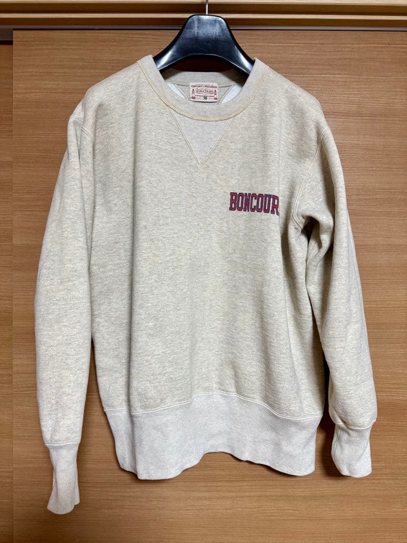 《最終値下げ》BONCOURA 両Vトレーナー バックプリント 36