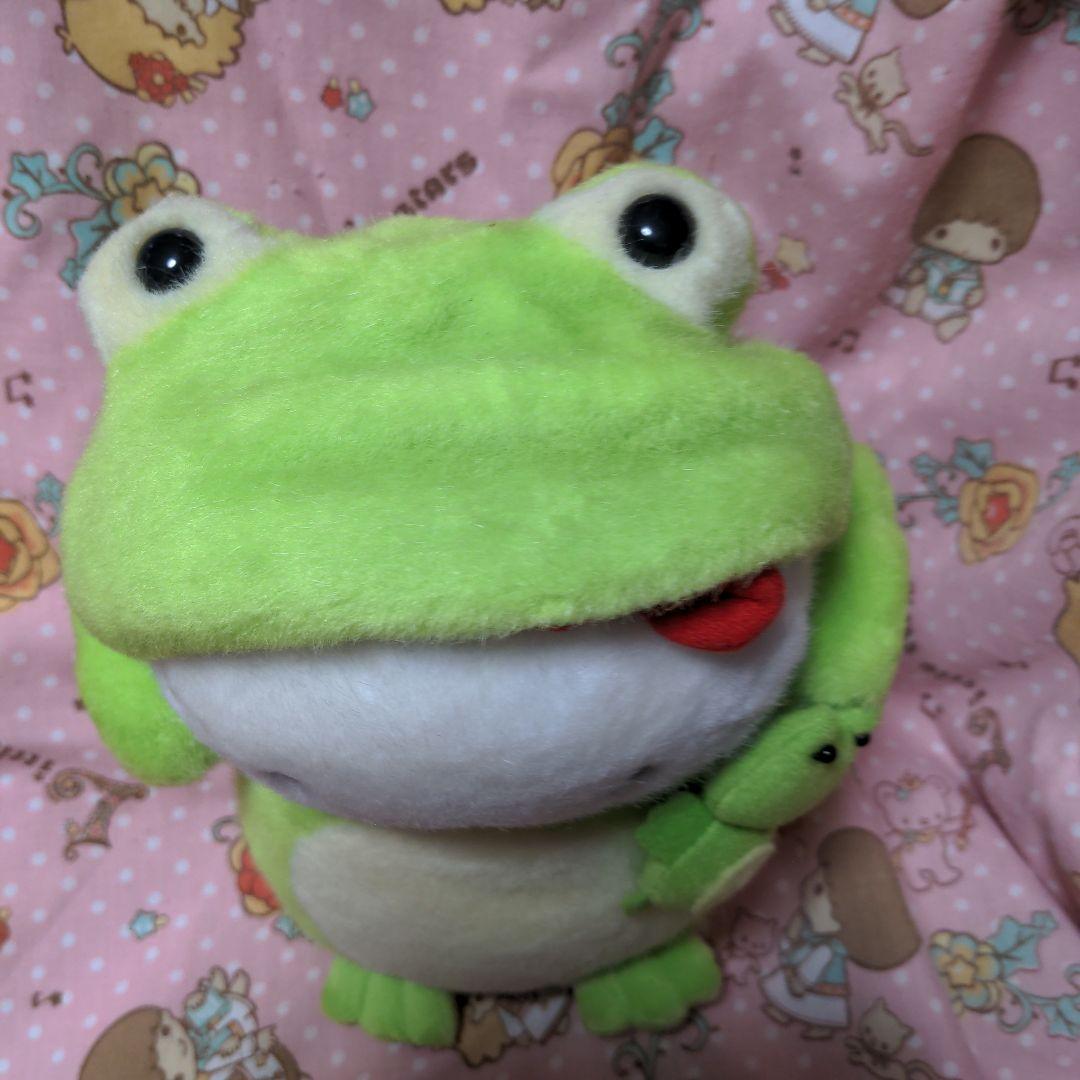 レア 昭和レトロ サンリオ ハローキティぬいぐるみ 着ぐるみカエル