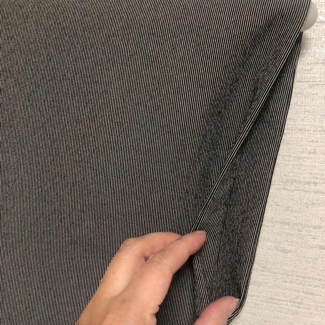 【未使用　トールサイズ】東レ　江戸　万筋　アンサンブル　裄丈70.5 身丈170