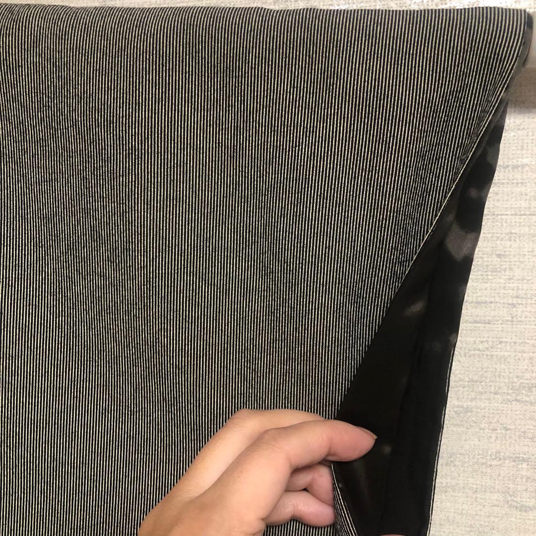 【未使用　トールサイズ】東レ　江戸　万筋　アンサンブル　裄丈70.5 身丈170