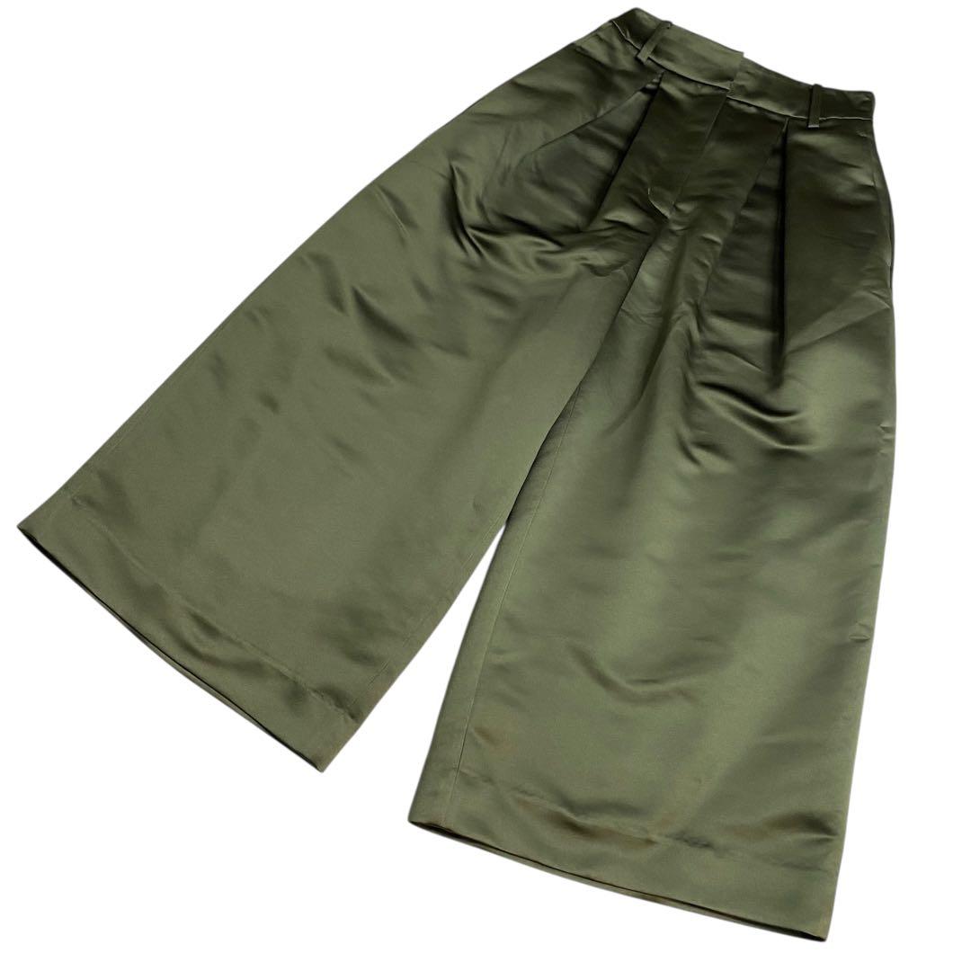 新品未使用HEVE ヘイブ サテンガウチョパンツ ワイドパンツ 中古・古着通販】Heve (ヘイヴ) サテンガウチョパンツ ピンク サイズ