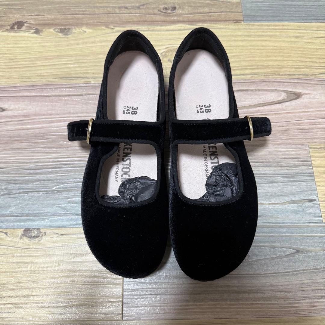 完売品新品 ビルケンシュトック サンタクラリタ ベルベット黒24.5cm(38