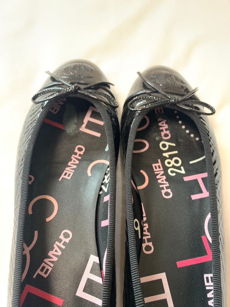 シャネル CHANEL バレエシューズ フラットシューズ ココマーク ブラック