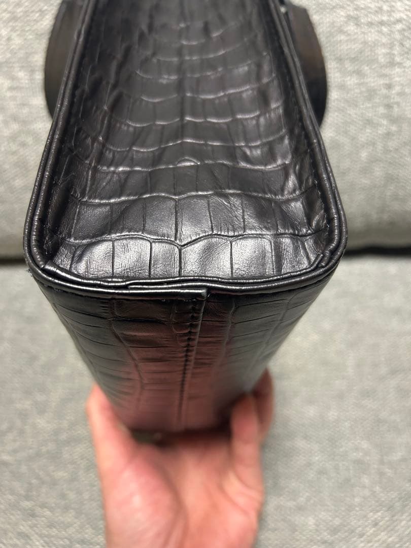 EUROKENVY レザーミニトートバック ユーロケンビー クロコ型押し