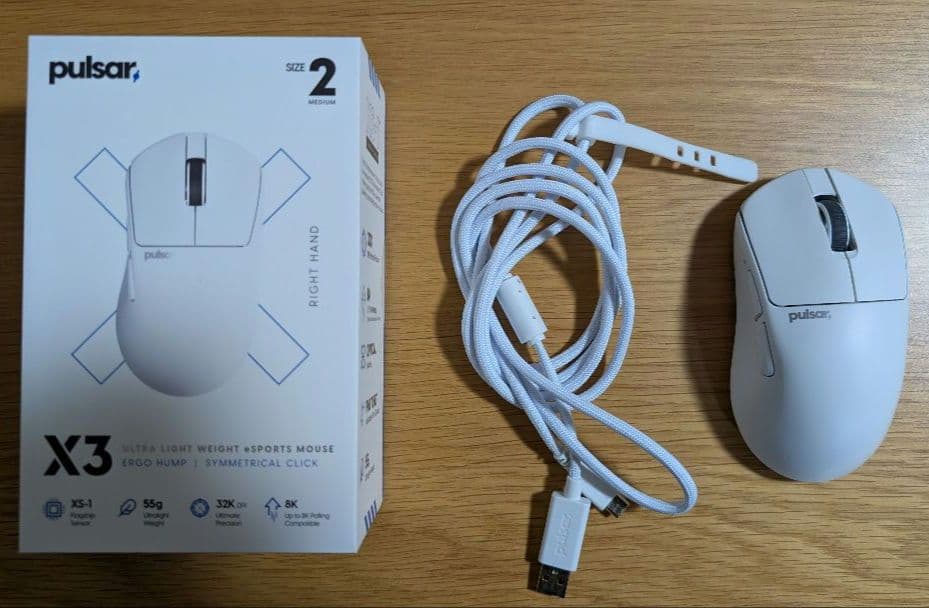 Pulsar X3 size2 + 8Kドングルセット+マウスソール - メルカリ