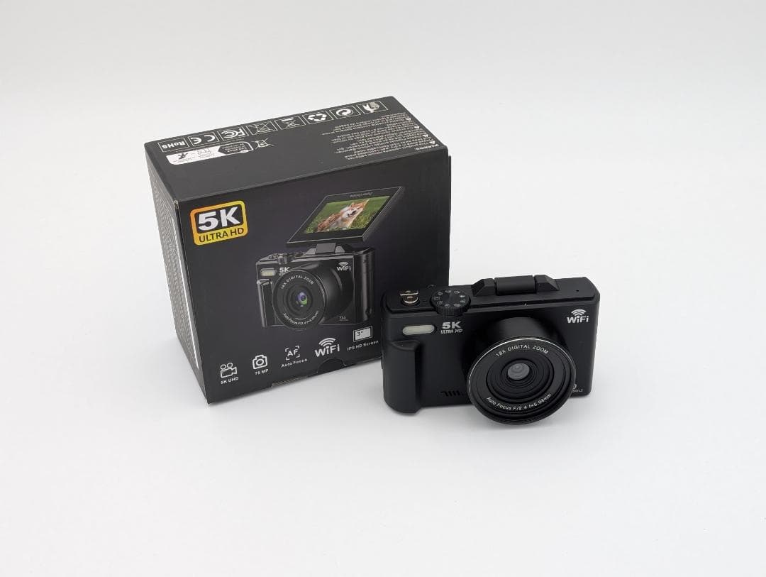 デジカメ デジタルズーム 180度回転画面 AFオートフォーカス 自撮り