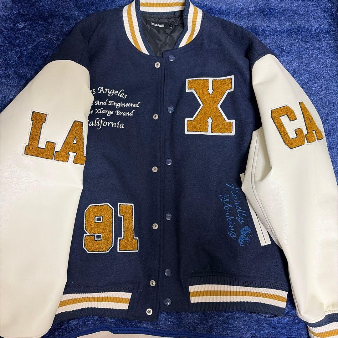 XLARGEスタジャンネイビー 中古・古着通販】X-LARGE (エクストララージ) X-LARGE（エクストラ