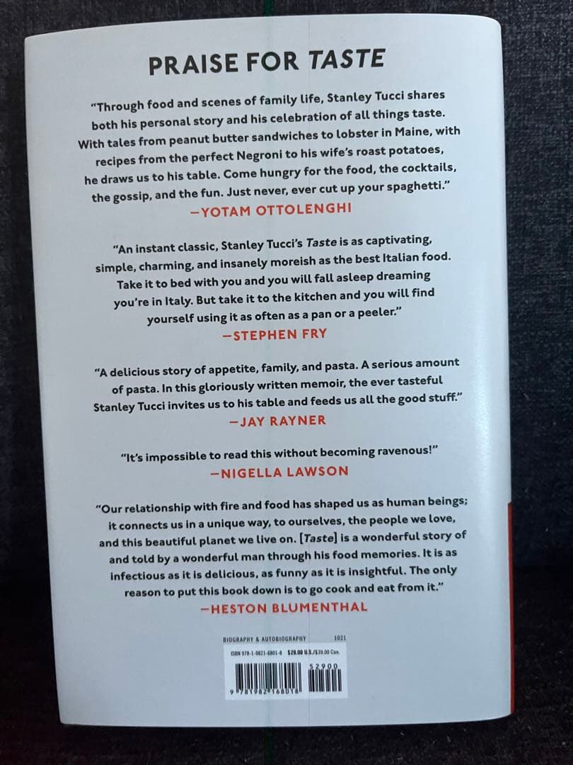 【サイン本】スタンリー•トゥッチ『Taste』