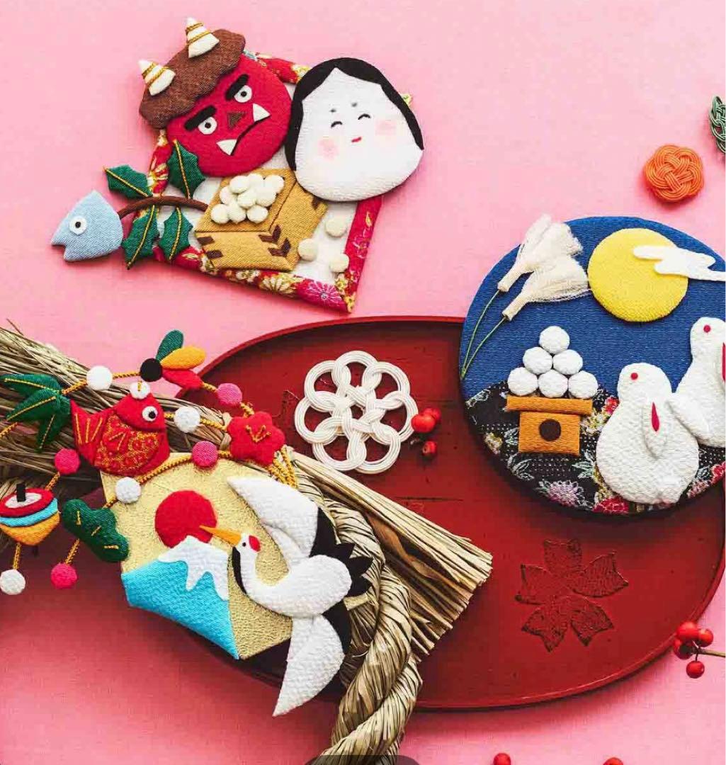 フェリシモ クチュリエ 暮らしを彩る季節のしつらいちりめん押絵飾り