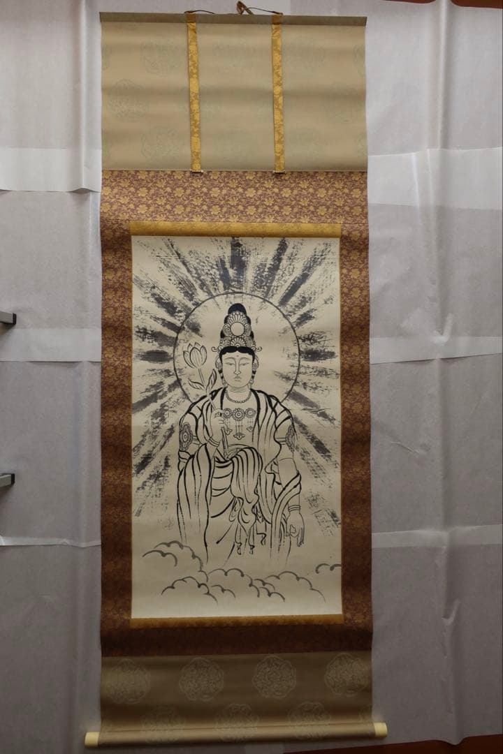 岡田茂吉師 日之出観音(縮小版) 掛軸 明主様 世界救世教 東方之光