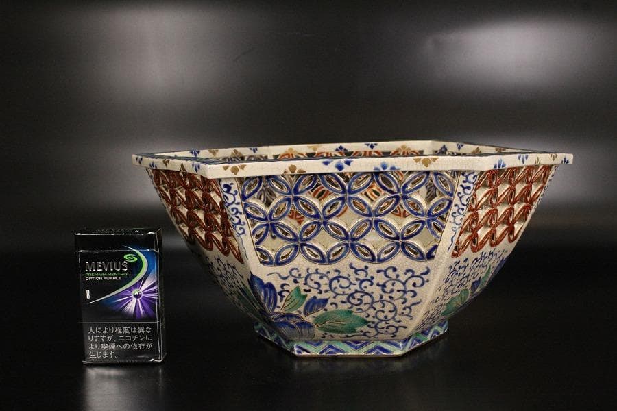 名品 古清水 色絵 透かし 六角鉢 京都個人蔵 茶道具伝来 - メルカリ