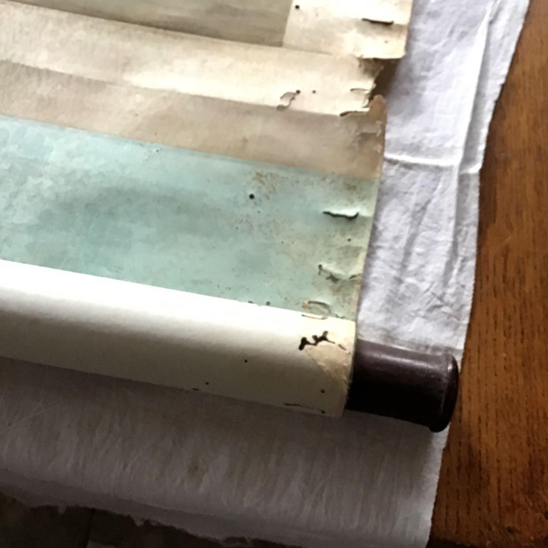 中国美術 骨董 掛軸「文伯仁」画 観瀑図 設色絹本