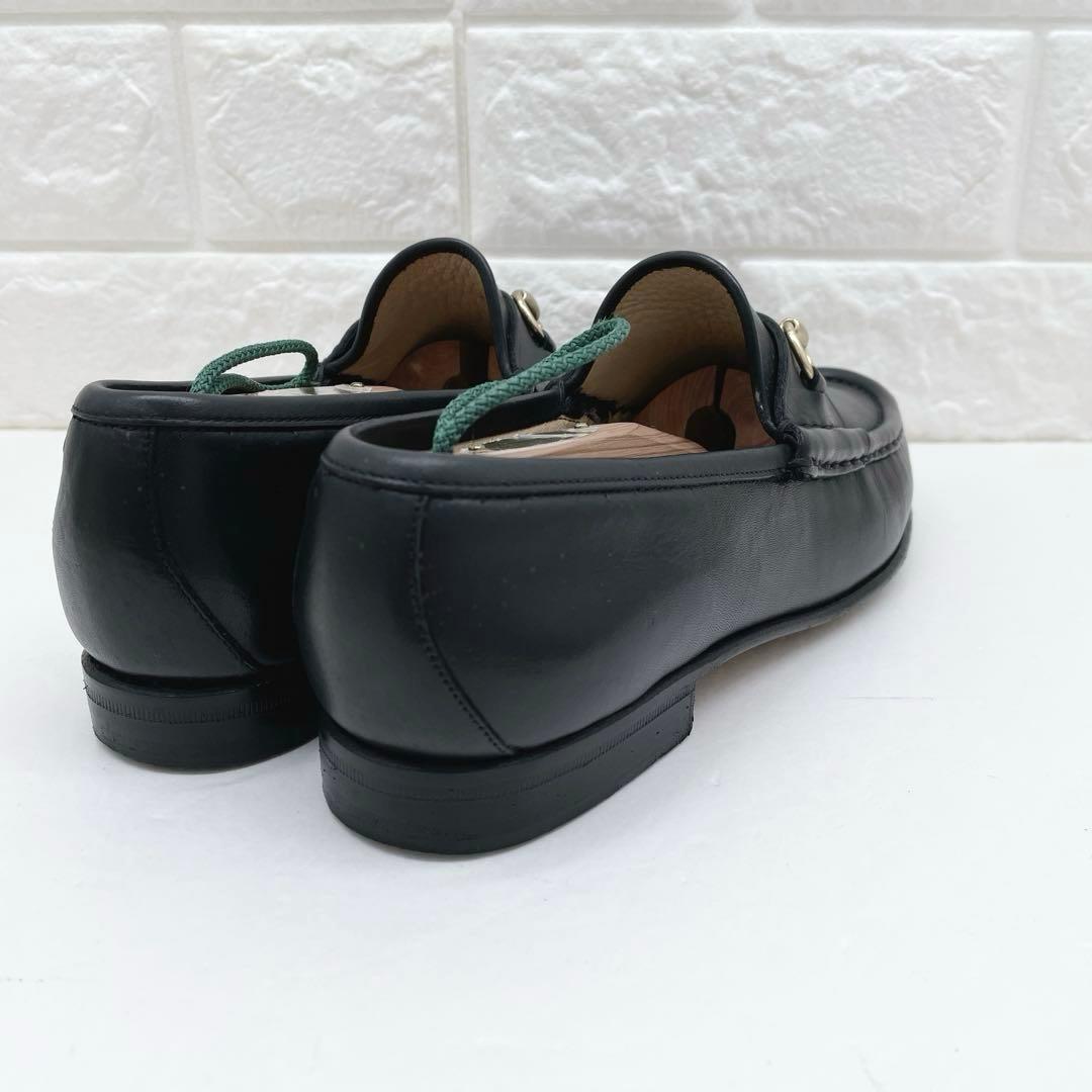 グッチ ホースビット ローファー レザー 本革 ブラック 6B 23.0cm