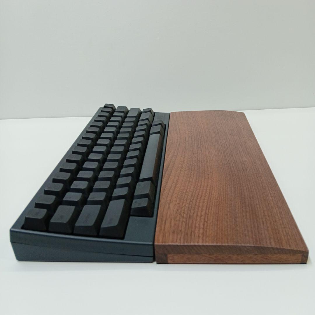 無垢材ウォルナット柾目HHKB用 手作りパームレスト兼キーボードルーフ