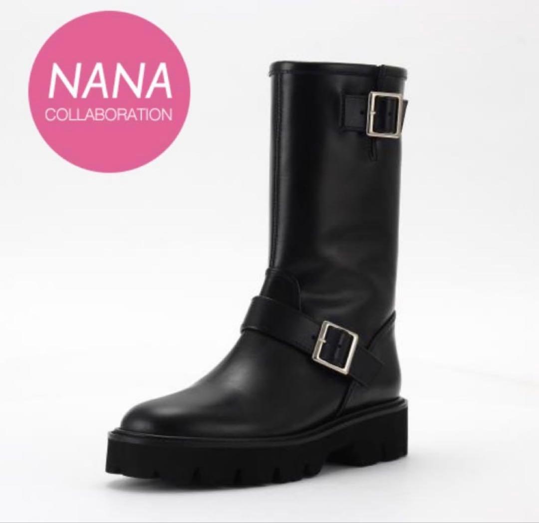 未着用】NANA×銀座かねまつコラボ エンジニアブーツ 24cm 大崎ナナ