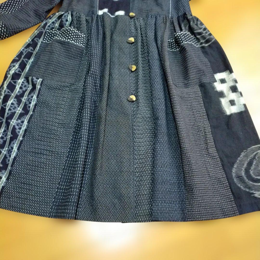 古布リメイク 絵絣、雪ん子絣、書生絣、久留米絣からフ―ドコート