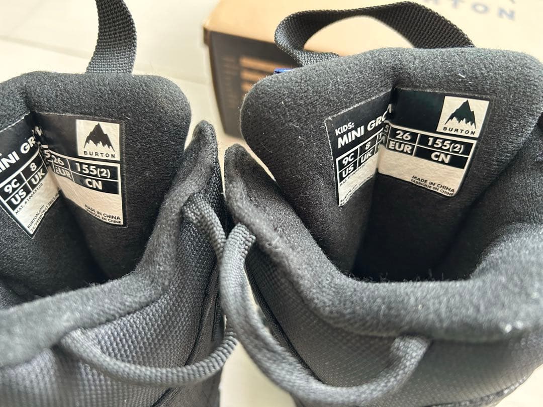 BURTON ミニグロム スノーボードブーツ ブラック15.5〜16.5センチ たじ