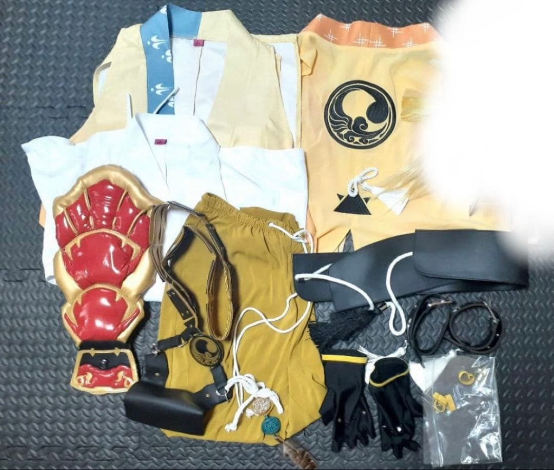 刀剣乱舞 治金丸 コスプレ衣装 Sサイズ コストモ 送料無料】 黄色羽織×プリント生地使用衣装セット 治金丸