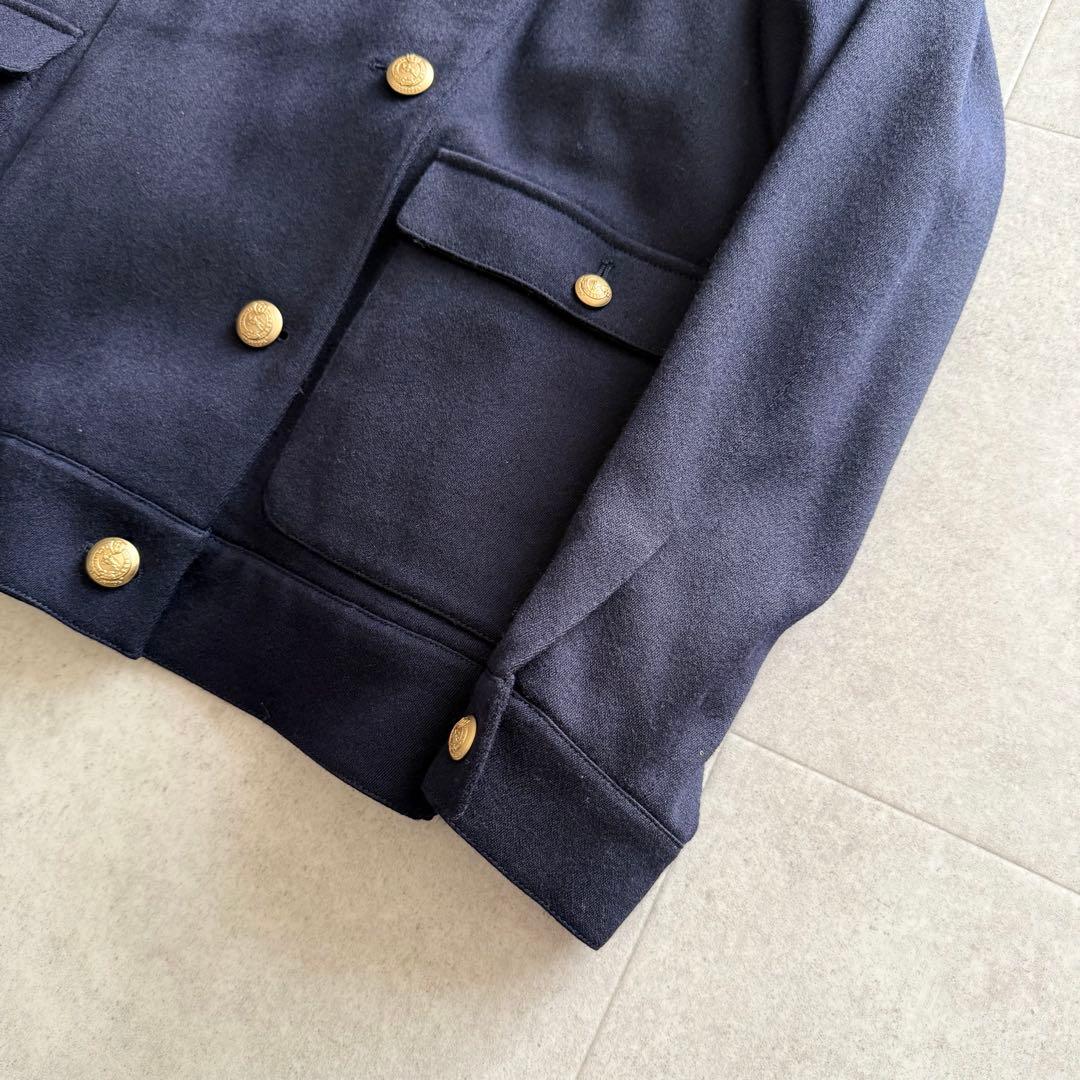 バーバリーズ ピーコート ウールコート ノバチェック 紺色 11 金ボタン