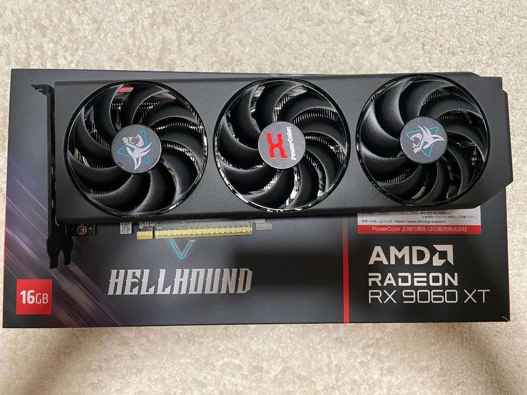 グラフィックボード・グラボ・ビデオカード PowerColor HELLHOUND Radeon RX 9060 XT グラフィックボード Hellhound AMD Radeon RX 9060 XT 16GB GDDR6
