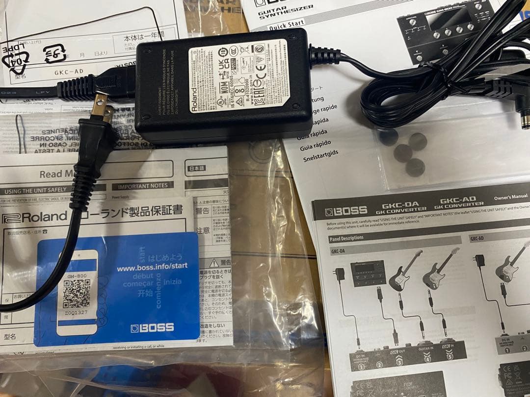 ギターシンセット EURUSU +GM-800＋CAJ MIDIペダル＋ケーブル BOSS GM