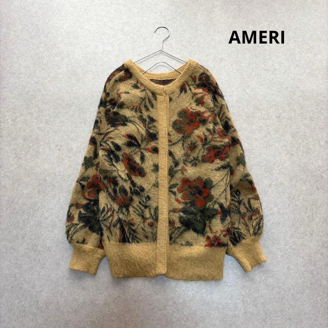 AMERI♡3WAY NOSTALGIC RUG KNIT フラワー ジャガード Ameri（アメリ）の「3WAY NOSTALGIC RUG KNIT（ニット/セーター）」 - WEAR