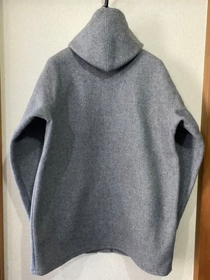 AURALEE ヘビーメルトン フーデッドコート グレー サイズ4 日本製