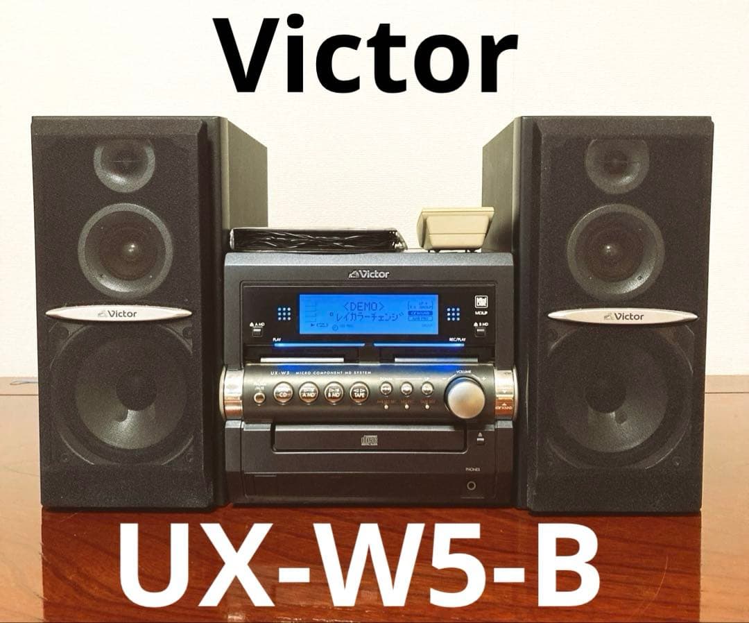 Victor マイクロコンポーネントMDシステム(UX-W5-B) リモコン付き Amazon.co.jp: Victor ビクター JVC UX-W5-B ブラック マイクロ